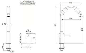 METRICA - 2 hole single handle washbasin mixer without waste by Remer Rubinetterie - view 3